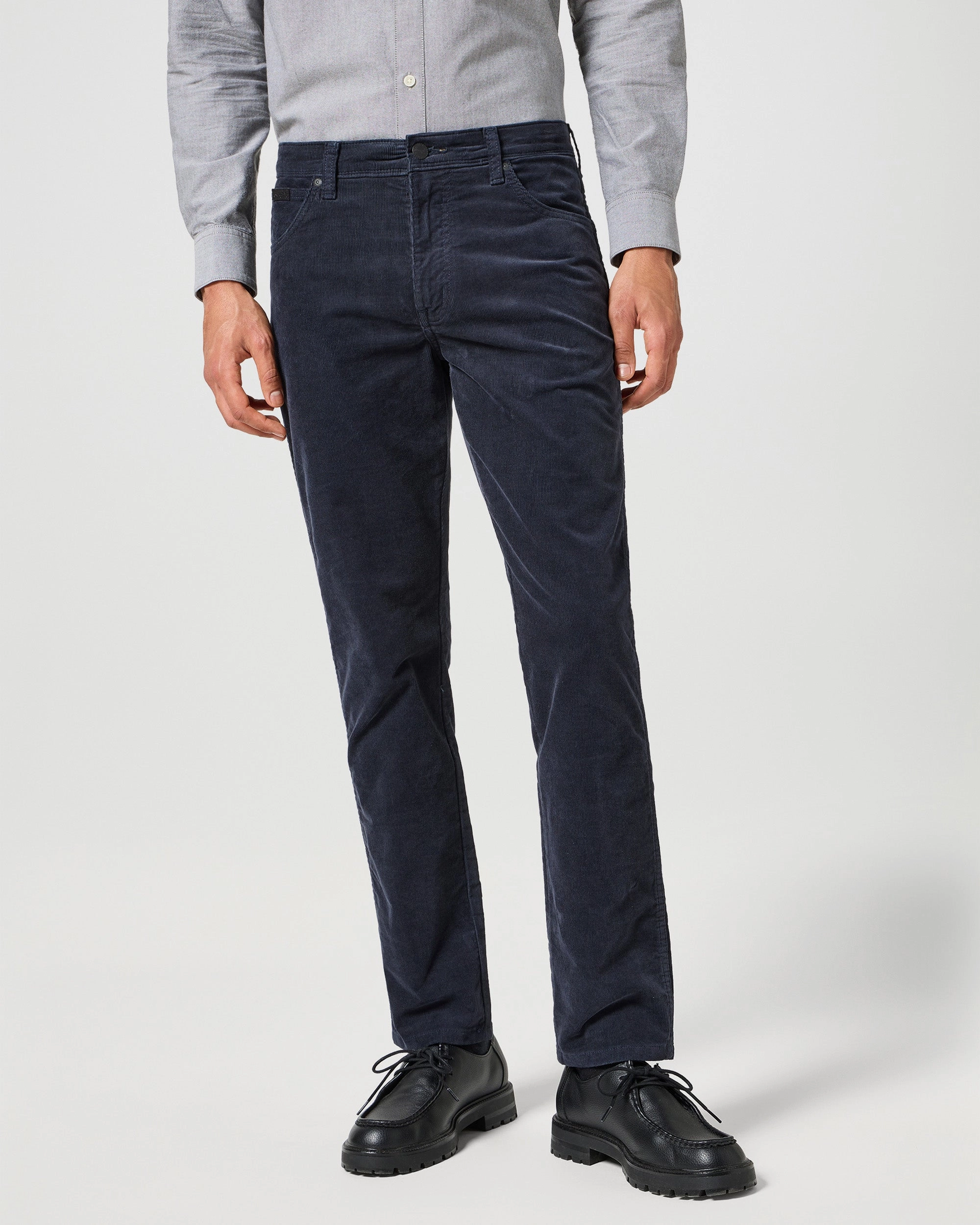 Wrangler Texas SLIM Mens Cords - Dark Navy