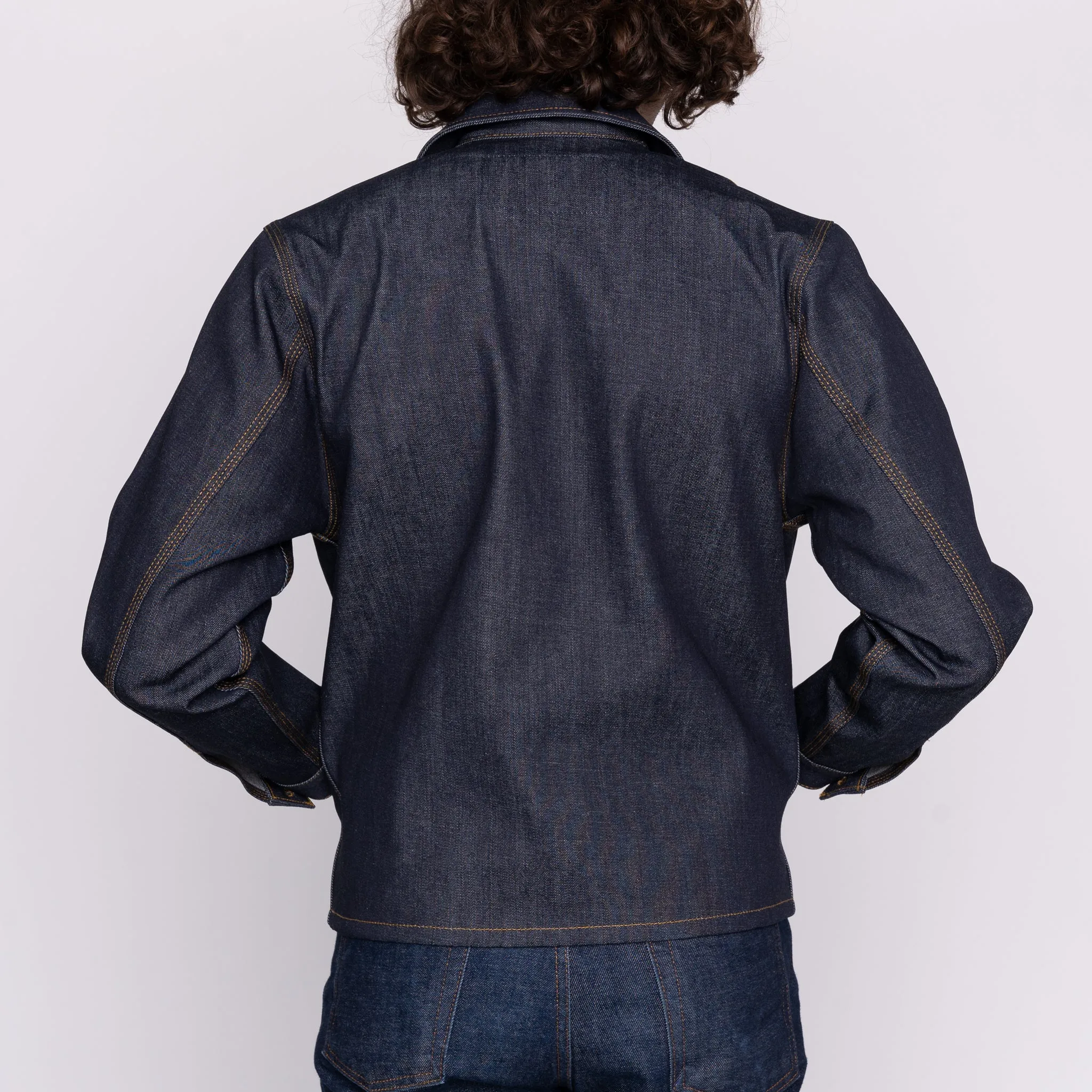 Reißverschlussjacke - Linksköperiger Denim