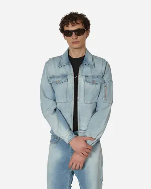 Blaue Denimjacke mit Reißverschluss