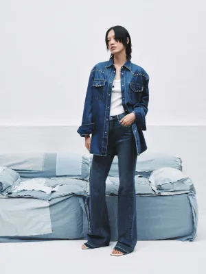 Zircon Detail Denim Jacke